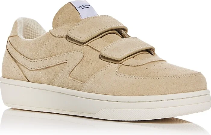 rag & bone Women's Retro Court Suede Strap Low Top Sneakers