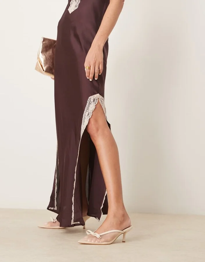 RAID Bexley kitten heeled mules in cream mesh - Image 3
