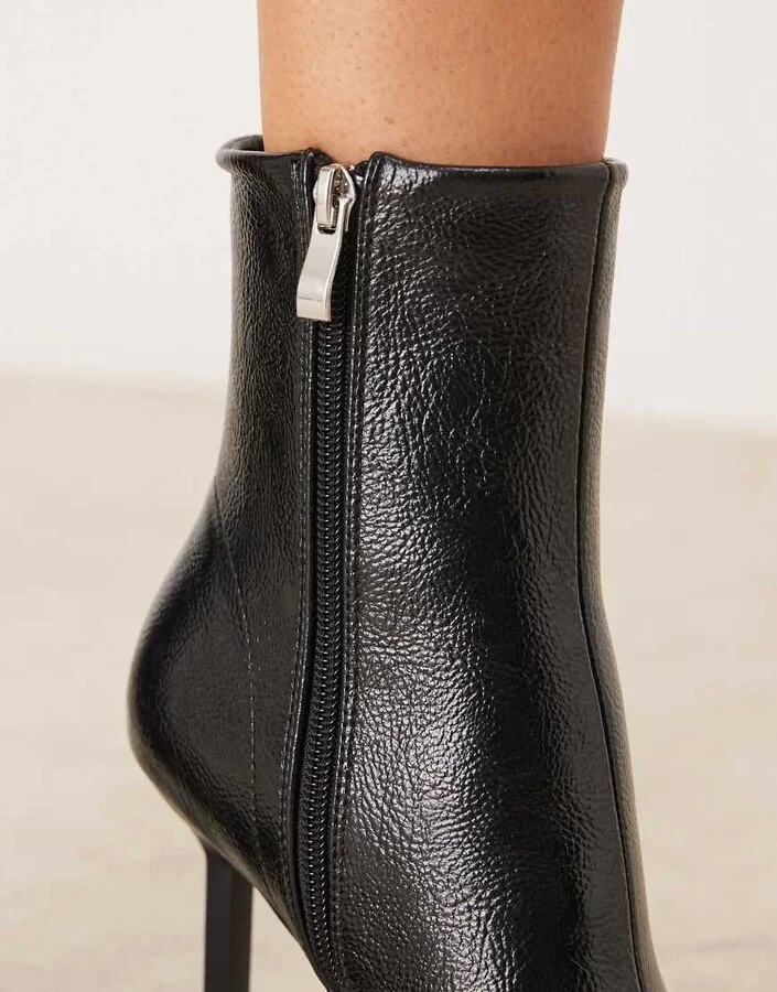 RAID Elvio heeled ankle boots in black - Image 2
