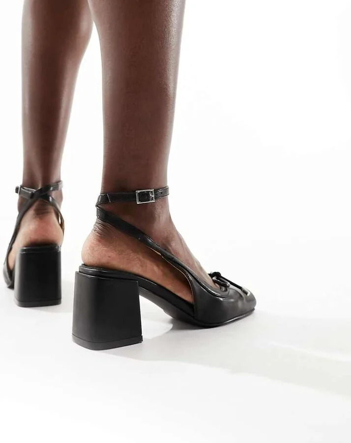RAID Emilia ballet low block heels shoes in black - Image 4