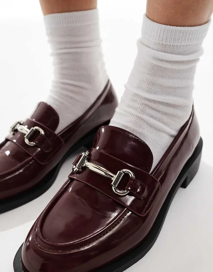 RAID Linette snaffle detail loafers in burgundy - Image 2