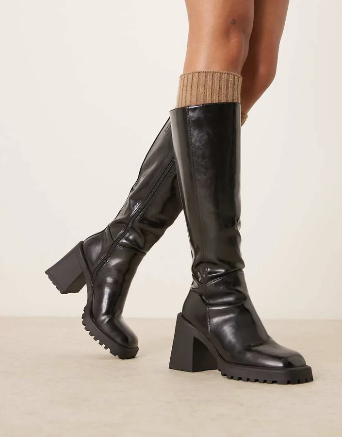 RAID Mayah knee boots in black - Image 2