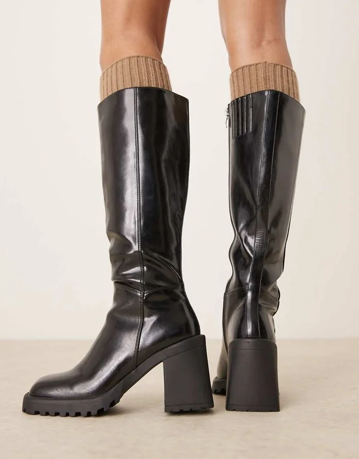 RAID Mayah knee boots in black - Image 3