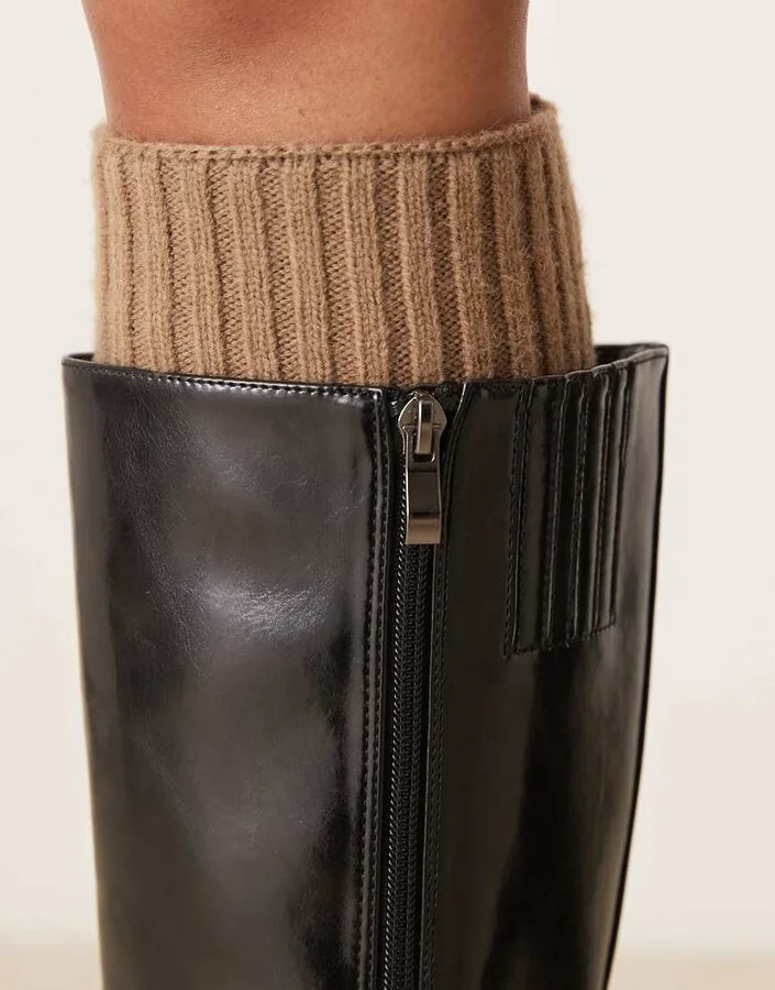 RAID Mayah knee boots in black - Image 4