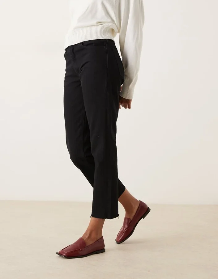 RAID Neely square toe loafers in burgundy - Image 3