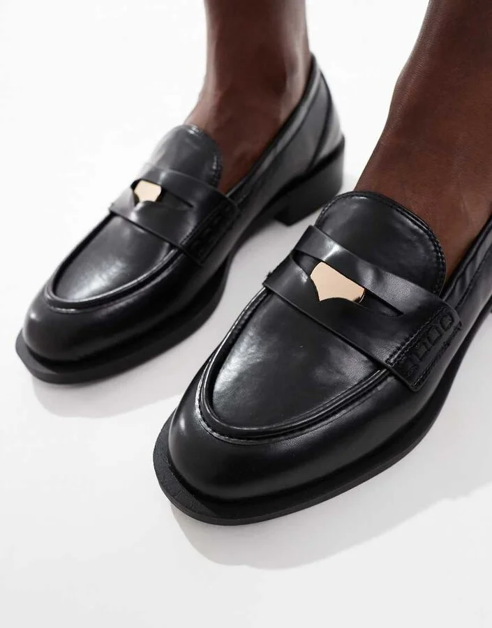 RAID Nonnie penny loafers in black - Image 2