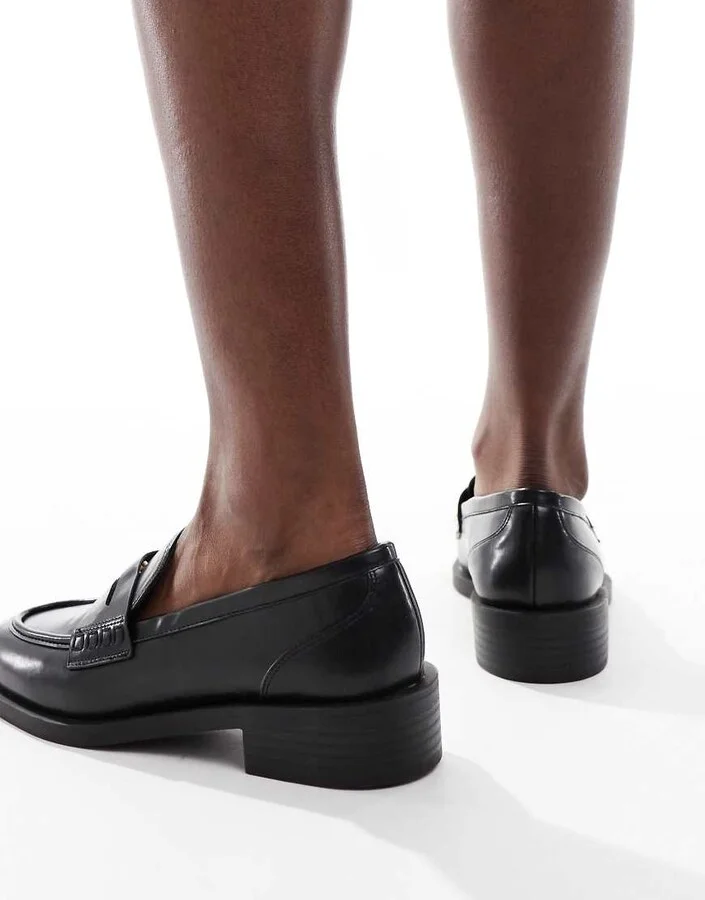 RAID Nonnie penny loafers in black - Image 3
