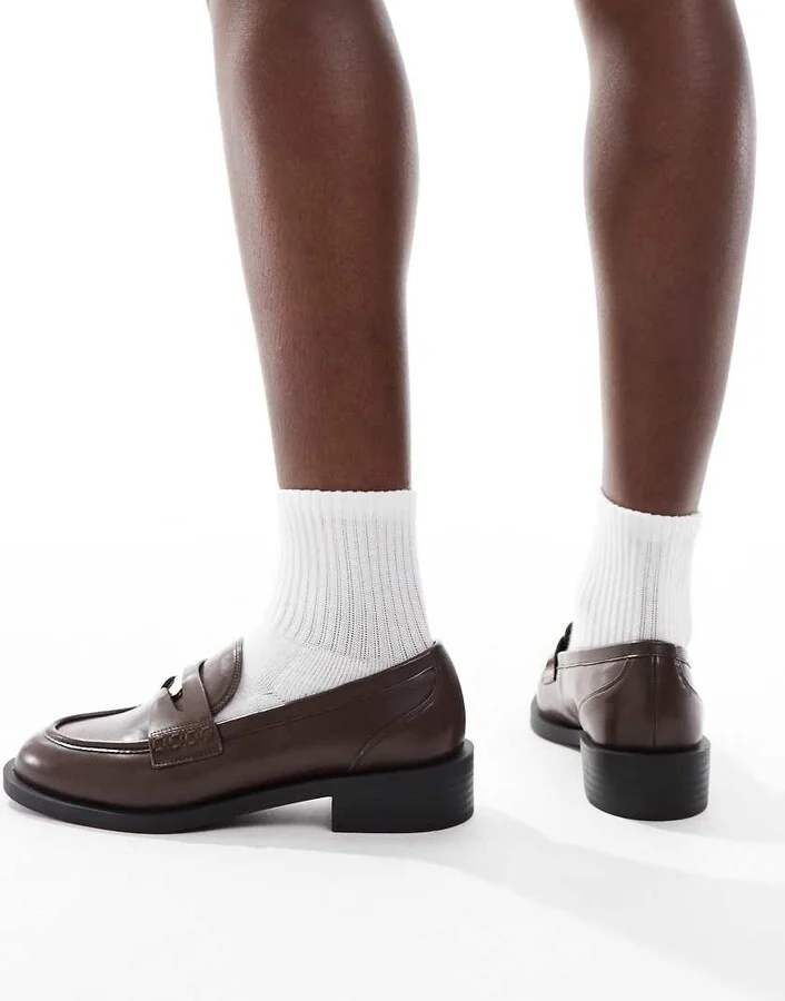 RAID Nonnie penny loafers in brown - Image 2