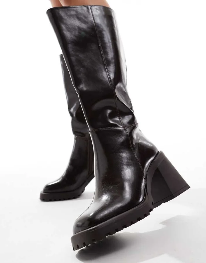 RAID Wide Fit Mayah knee boots in brown - Image 2