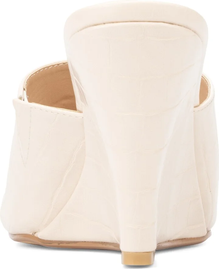 Raina Croc Embossed Wedge Sandal - Wide Width - Image 3