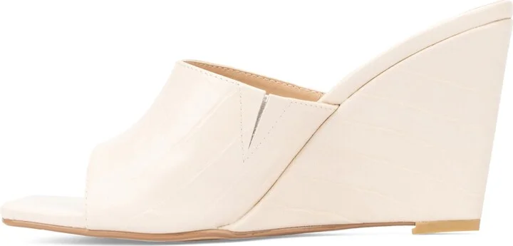 Raina Croc Embossed Wedge Sandal - Wide Width - Image 8