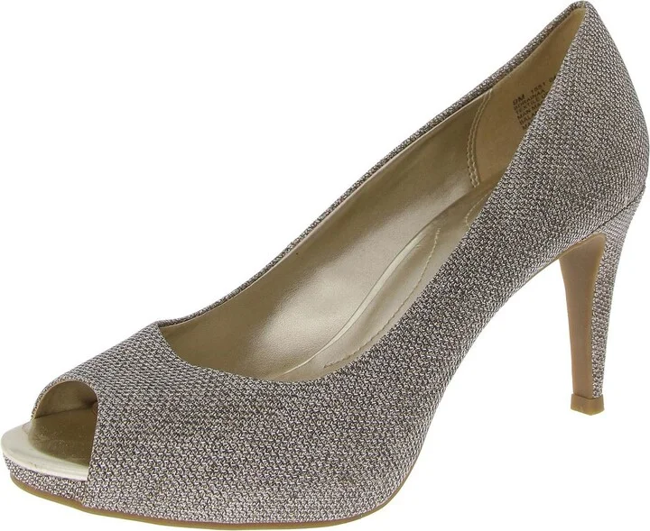 Rainaa Womens Padded Insole Peep-Toe Heels