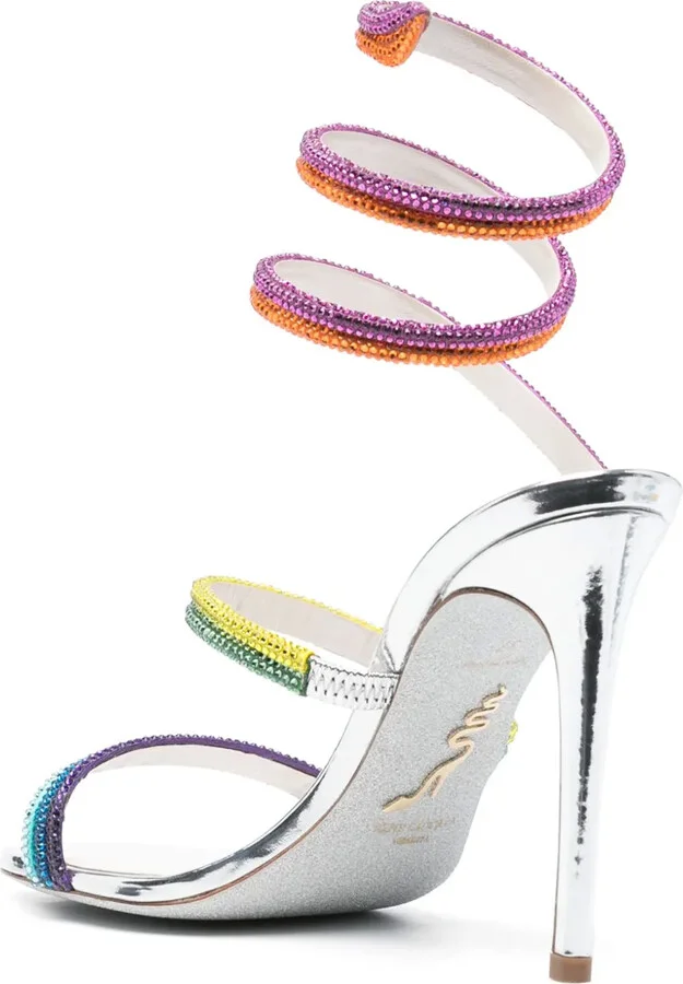 Rainbow 105mm leather sandals - Image 3
