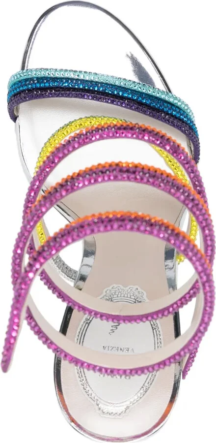 Rainbow 105mm leather sandals - Image 4