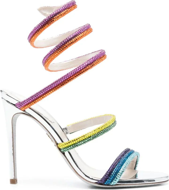 Rainbow 105mm leather sandals