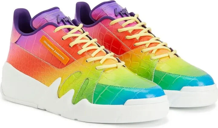 Rainbow Crocodile-Effect Sneakers - Image 2