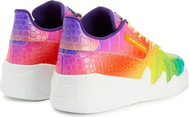 Rainbow Crocodile-Effect Sneakers - Image 3