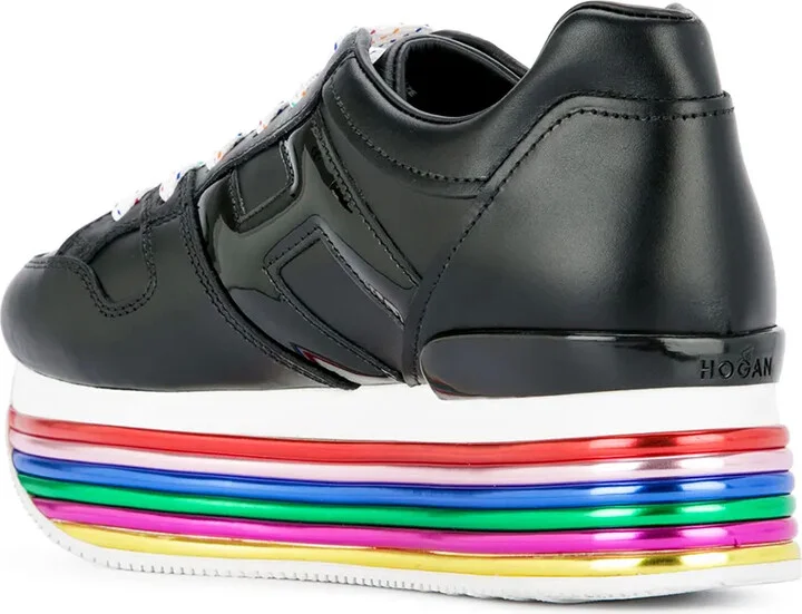 Rainbow Flatform Sole Sneakers - Image 3