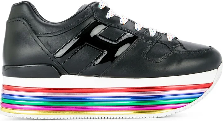 Rainbow Flatform Sole Sneakers