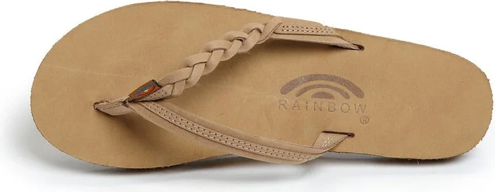 Rainbow 'Flirty' Braided Leather Flip Flop - Image 3