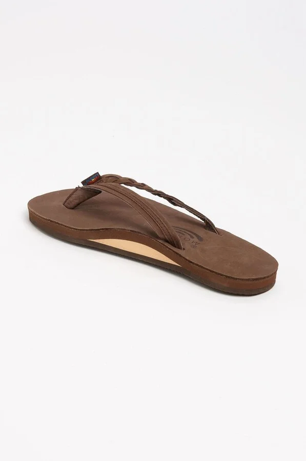 Rainbow 'Flirty' Braided Leather Flip Flop - Image 8