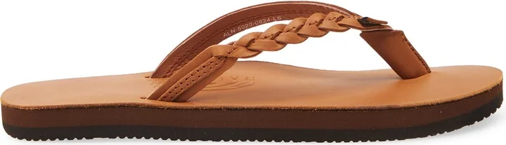 Rainbow 'Flirty' Braided Leather Flip Flop - Image 11