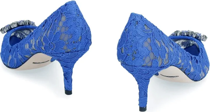 Rainbow Lace 60mm brooch-detail pumps - Image 3