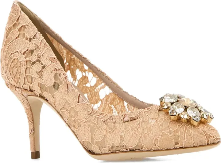 Rainbow Lace 60mm brooch-detail pumps - Image 2