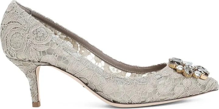 Rainbow Lace 60mm brooch-detail pumps - Image 2