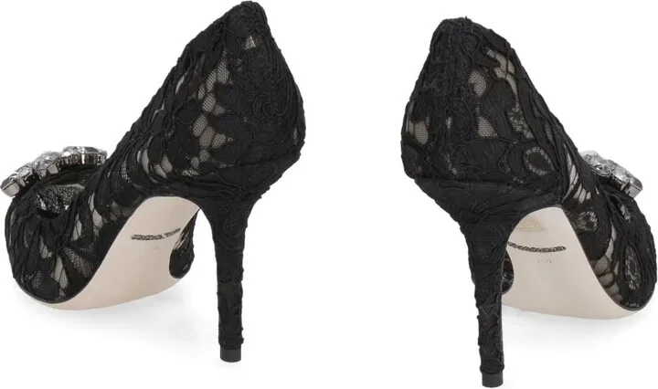 Rainbow Lace 90mm brooch-detail pumps - Image 3