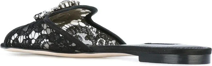 Rainbow Lace brooch-detail sandals - Image 3
