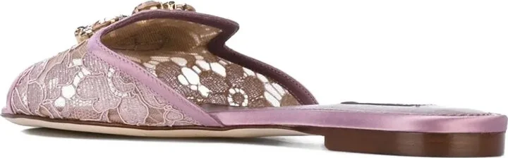 Rainbow Lace brooch-detail sandals - Image 3