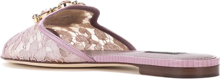 Rainbow Lace brooch-detail sandals - Image 3