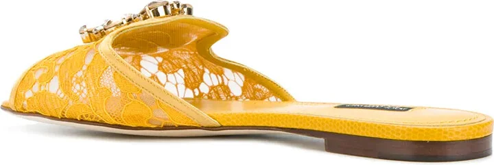 Rainbow Lace brooch-detail sandals - Image 3