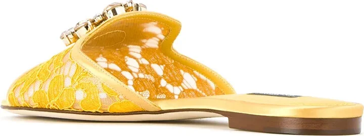 Rainbow Lace brooch-detail sandals - Image 3