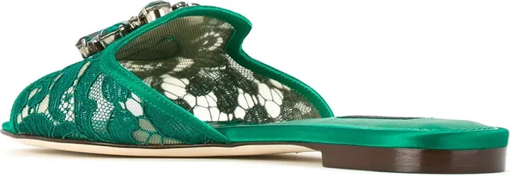 Rainbow Lace brooch-detail sandals - Image 3