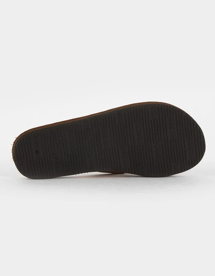 RAINBOW Luxury Leather Narrow Strap Womens Flip Flops - Image 3