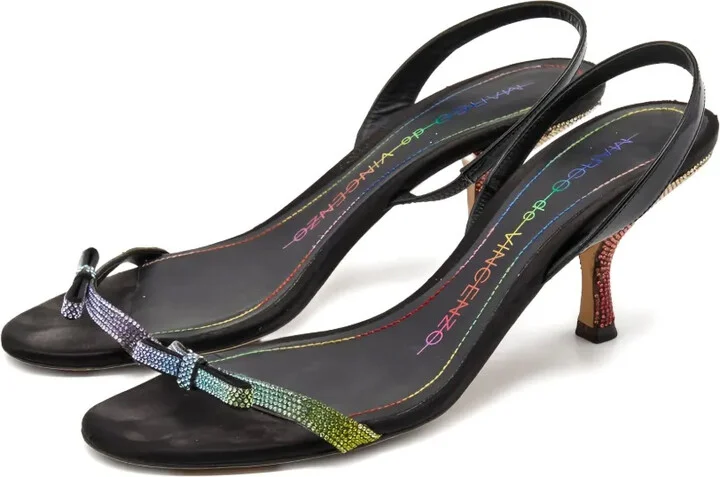 Rainbow Rhinestone Slingback Sandals - Image 2