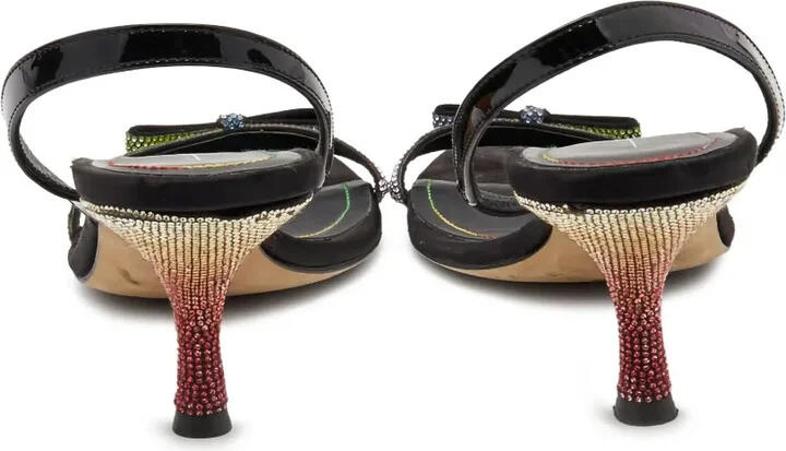 Rainbow Rhinestone Slingback Sandals - Image 3