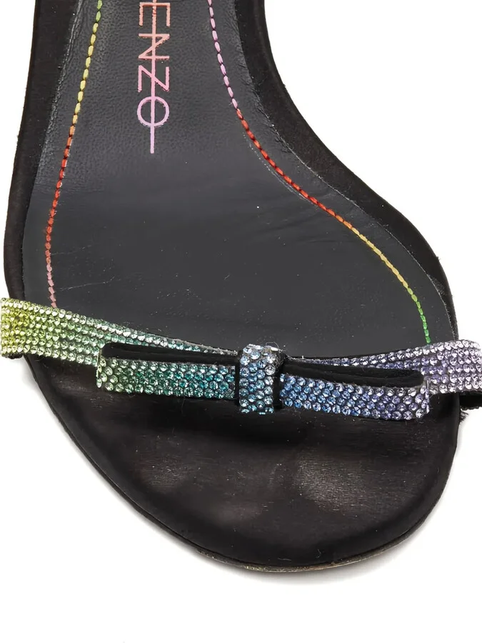 Rainbow Rhinestone Slingback Sandals - Image 5