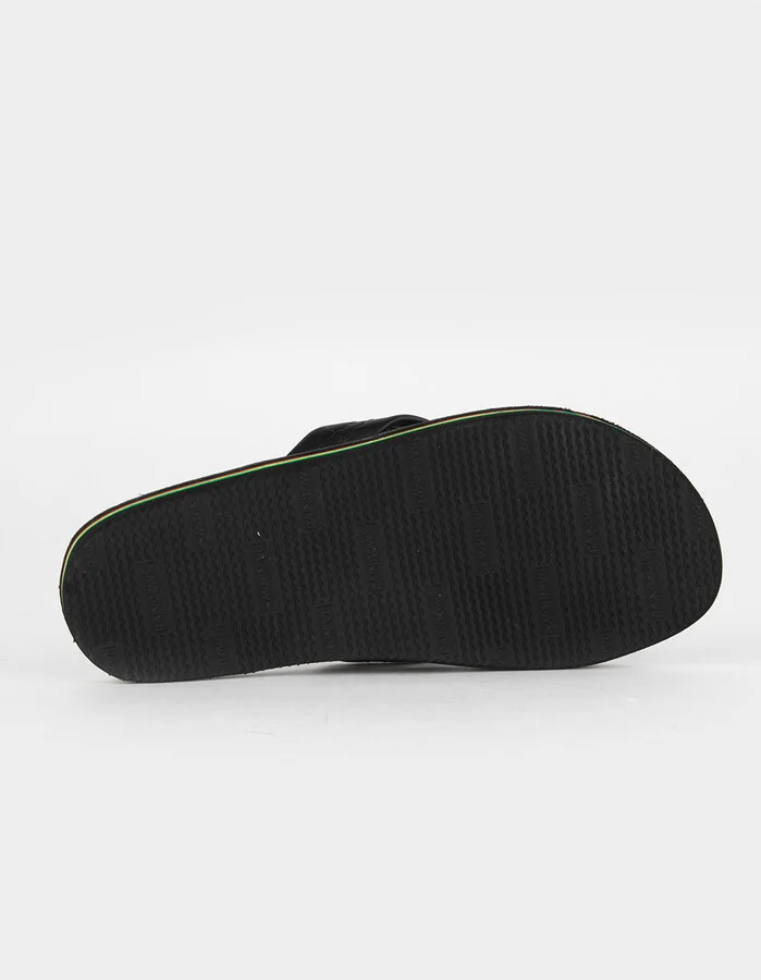 RAINBOW Single Layer Leather Mens Flip Flops - Image 3