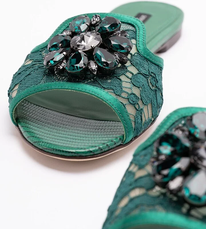 `Rainbow` Slides With Brooch Detailing - Image 2