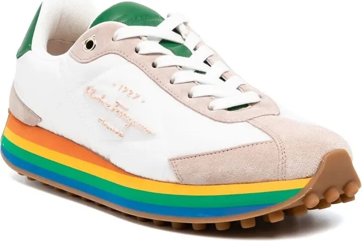 Rainbow-Soled Low-Top Sneakers - Image 2