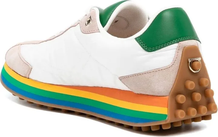 Rainbow-Soled Low-Top Sneakers - Image 3