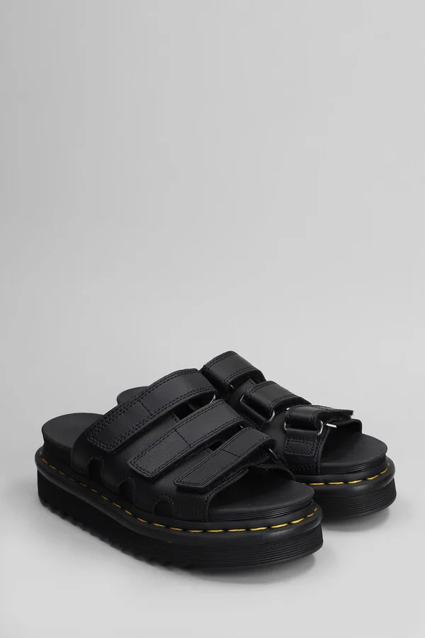 Raine Slide Slipper-mule In Black Leather - Image 2