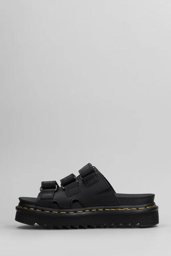 Raine Slide Slipper-mule In Black Leather - Image 3
