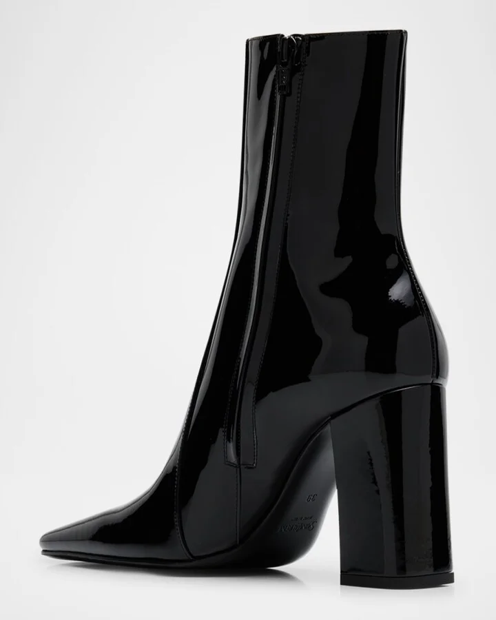 Rainer Patent Leather Booties - Image 7