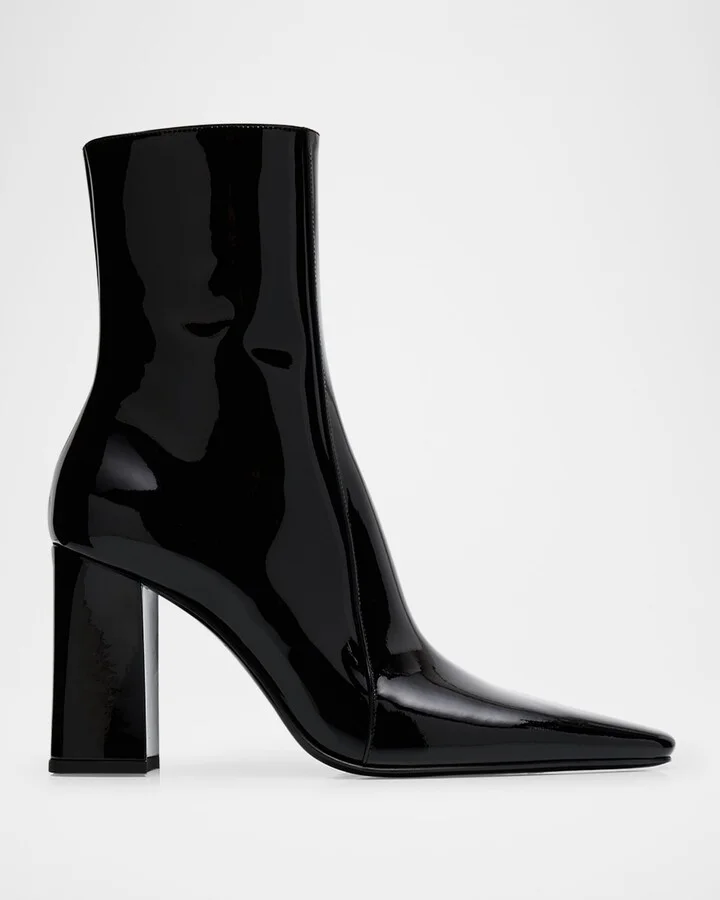 Rainer Patent Leather Booties