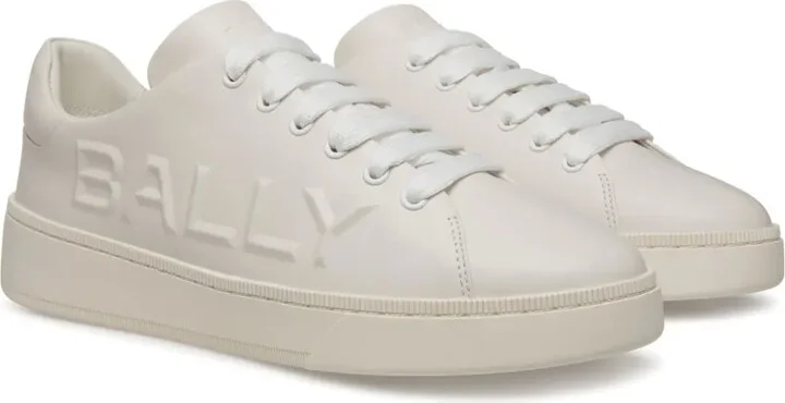 Raise logo-embossed leather trainers - Image 2