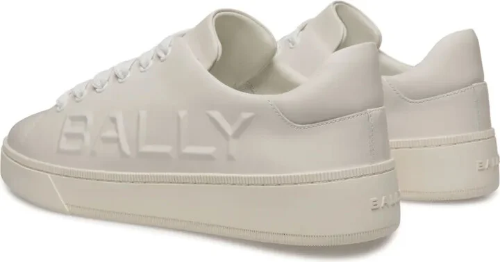 Raise logo-embossed leather trainers - Image 3